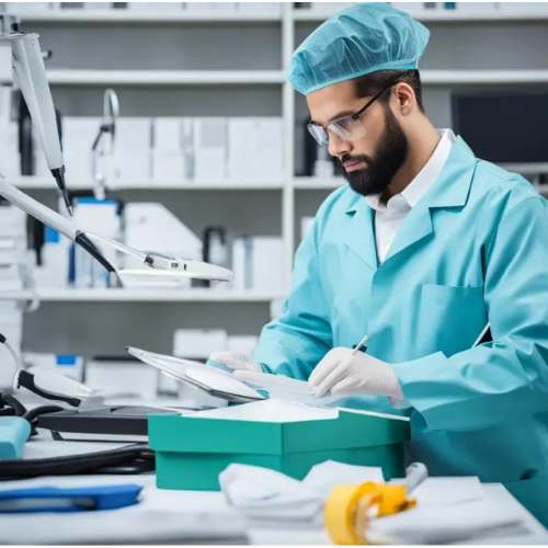 Image depicting various pharmaceuticals and medical devices, symbolizing innovation and the future of healthcare advancements.