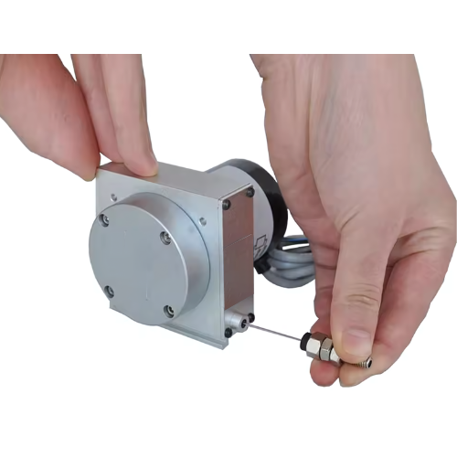 Compact High Precision Linear Encoder Rope Displacement Sensor, IP67 Grade - Specimen Track - Image 2
