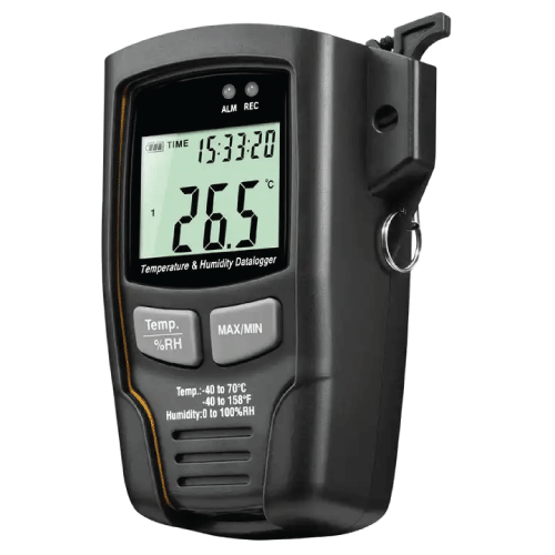 Bluetooth Beacon Data-logger with Temp, Humidity, Pressure, LCD, Alarms - Specimen Track