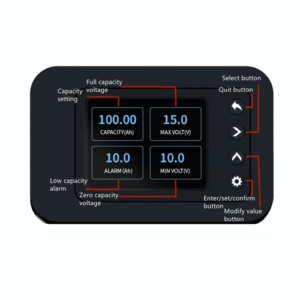 Battery Monitor with Bluetooth Beacon Dual Screen, 500A Shunt, LCD Display - Specimen Track