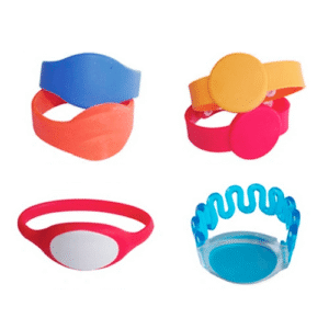 Specimen Track RFID Wristbands / Bracelet With Silicon Band And Epoxy Coin