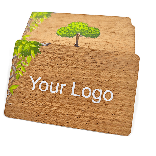 Custom Sapele Wood MIFARE 1K NFC Card with QR option - Specimen Track