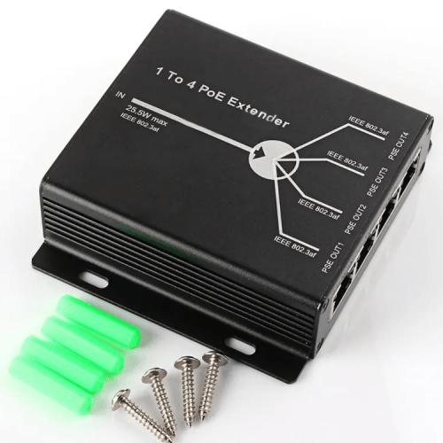 Specimen Track PoE Extender for IP camera Extend transmission distance with 10M or 100 M LAN ports network switch - Image 2
