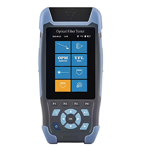 Fiber Optic Tester Handheld Machine with Dual Wavelength Testing - Specimen Track